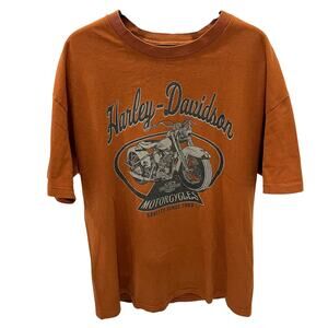 Seminole Harley Davidson Sanford FL Men's 3XL Orange Black Motorcycle T-shirt